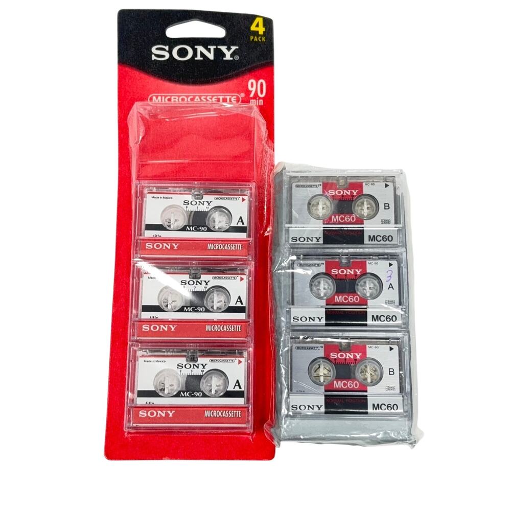 Sony Microcassette Lot of 3 - MC-90& MC-60 3-Pack New Vintage